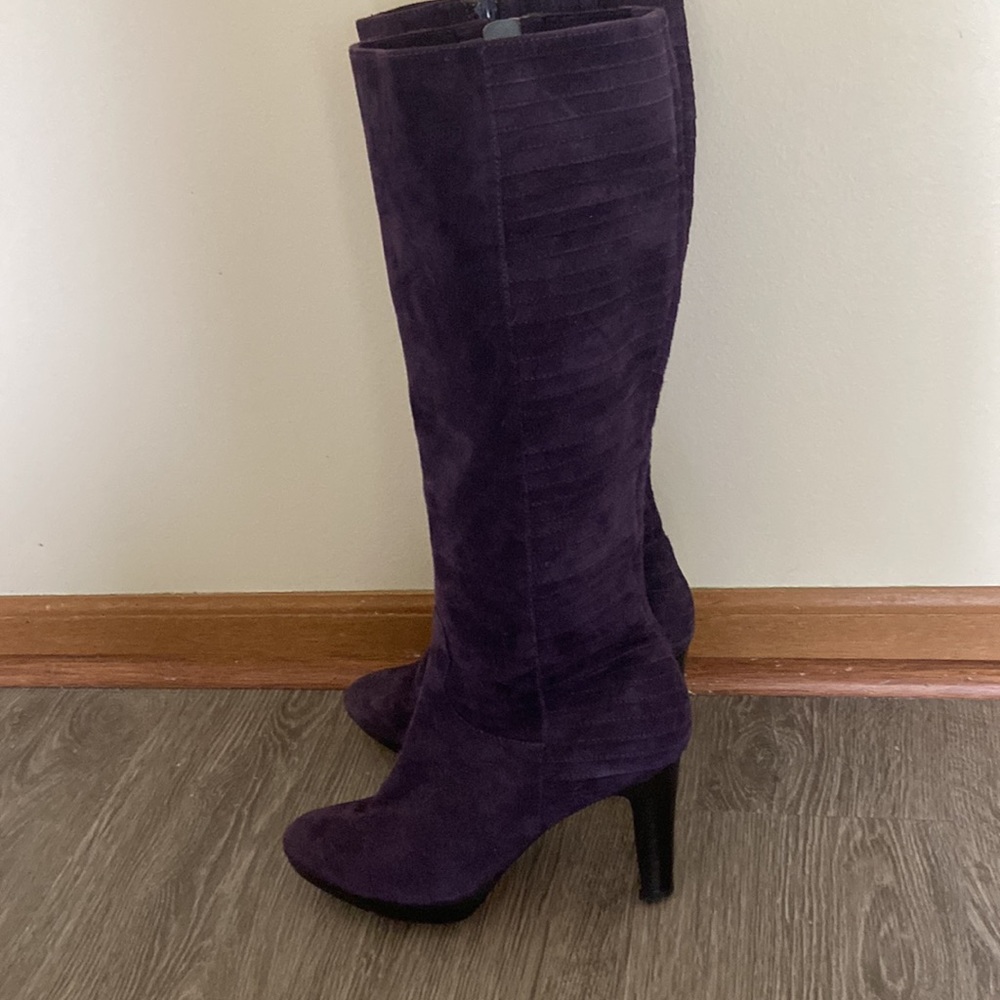 Purple Suede Boots